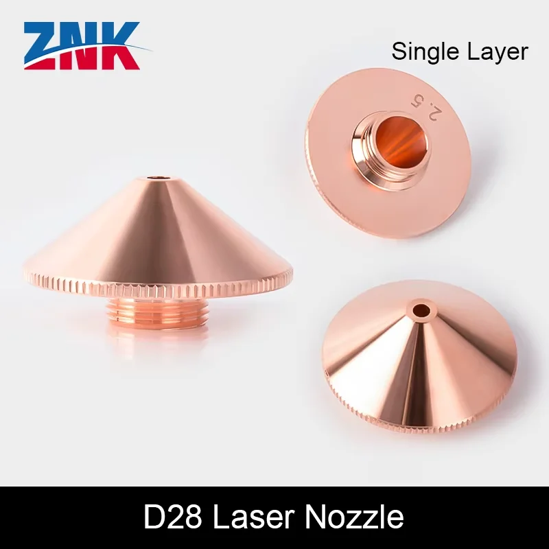 Znk 10 peças bico de corte a laser única camada dupla para precitec wsx raytools cnc fibra laser cabeça bico máquina de solda de corte