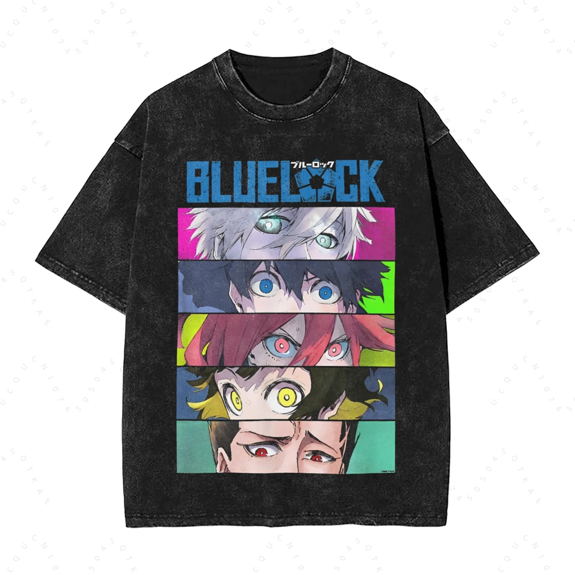 Kaiser The God Chosen Emperor Blue Locks Washed Cotton T Shirts Streetwear Vintage T-Shirts Tees for Men Women Oversize Summer