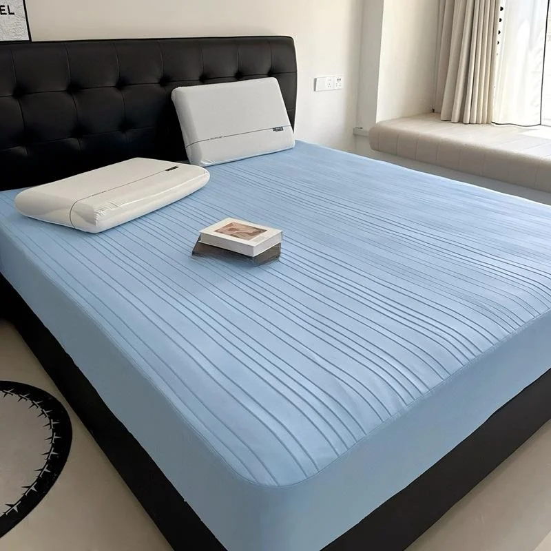 

Breathable Ice Silk Cooling Matress Pad Soft Bedding Cover Washable Baby Mother Summer Bed Sheet Folding Design Household Item