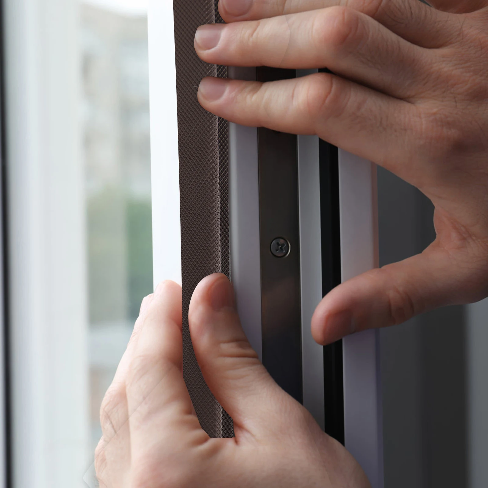 

6 Meters Window Weather Stripping Seal Self Adhesive Waterproof Dust Wind Resistant Pu Material Heavy Duty Door Frame Sealer