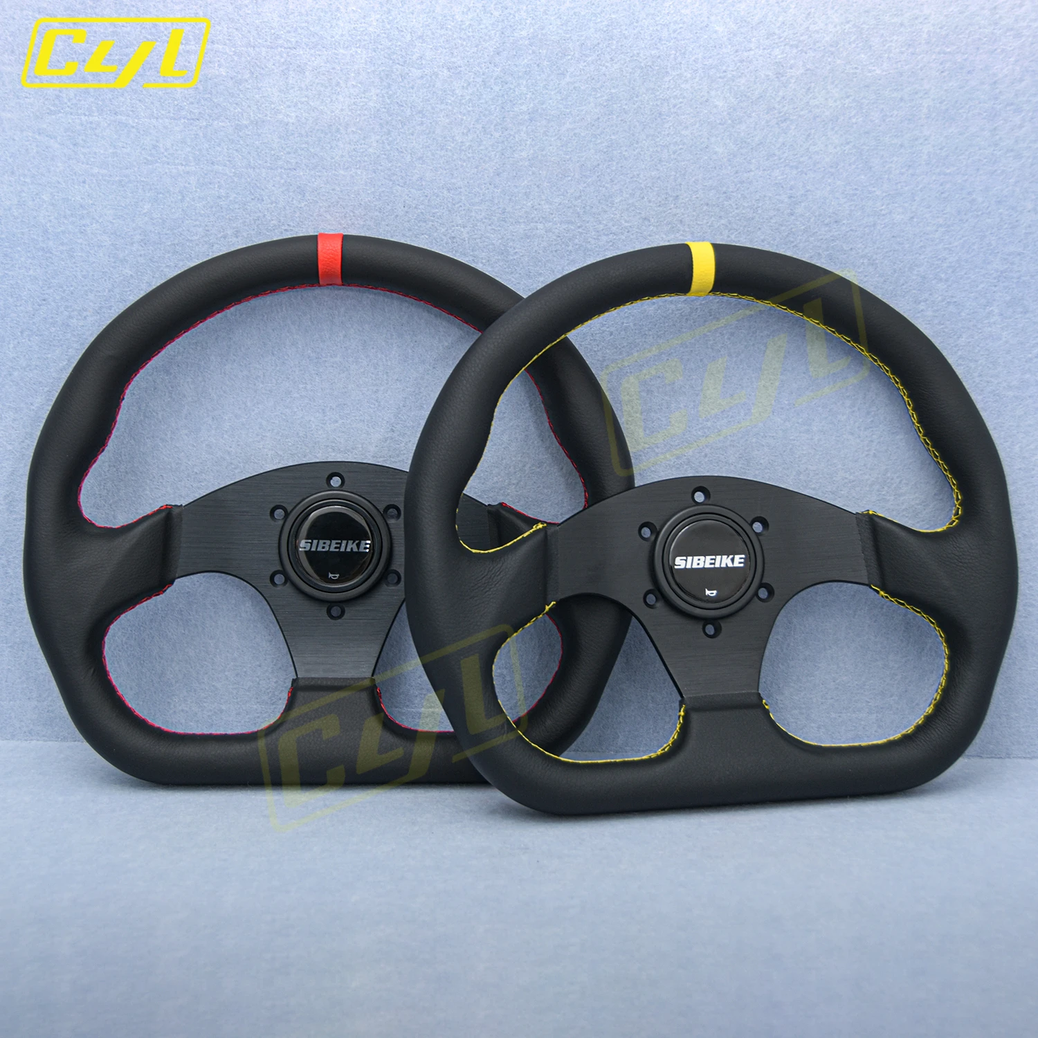 12.6inch 320mm Universal D Shape Steering Wheel JDM Racing Sports Leather Steering Wheel