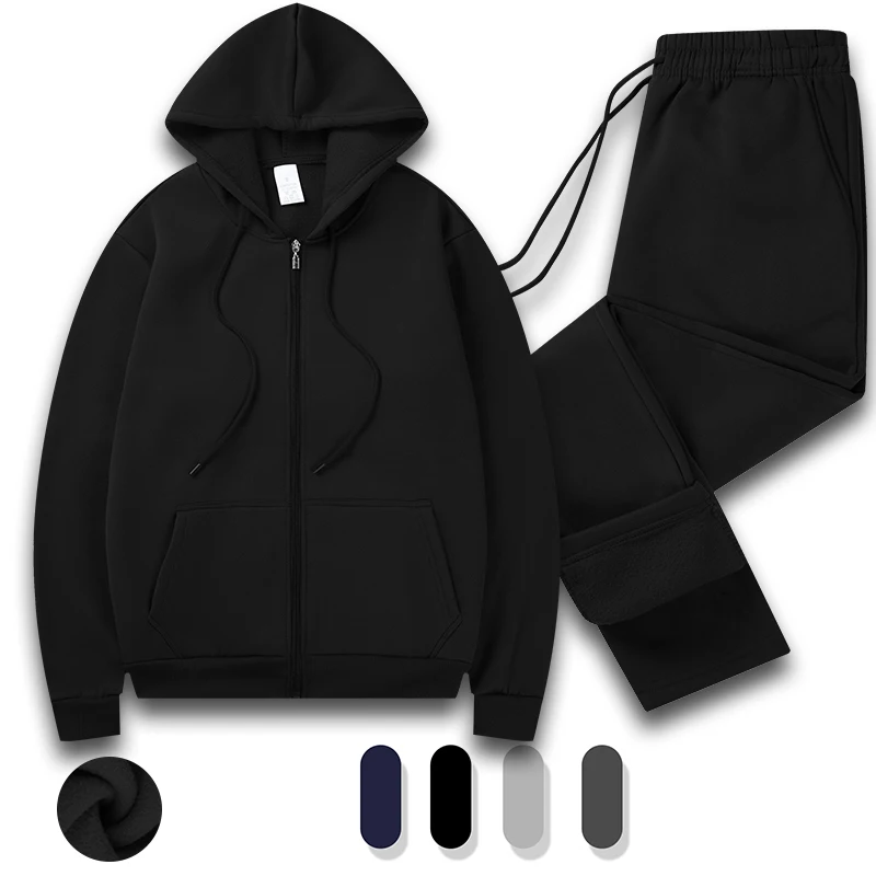 Men\'s Tracksuits Sweatsuits Athletic 2 Piece Sets Hoodie Jogging Track Sweat Suits Full Zip Warm Up Outfits