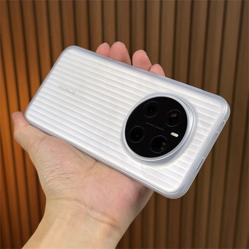 Case For Honor Magic7 Pro Magic 6 Pro 6 Semi-Transparent Matte  Corrugated PP Anti-fingerprint Ultra-thin Luggage Stripe Cover