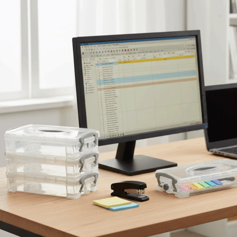 

Органайзер для канцелярских принадлежностей из пластика, прозрачный, 3/6-слойный, для хранения цветных ручек, штабелируемый, многофункциональный