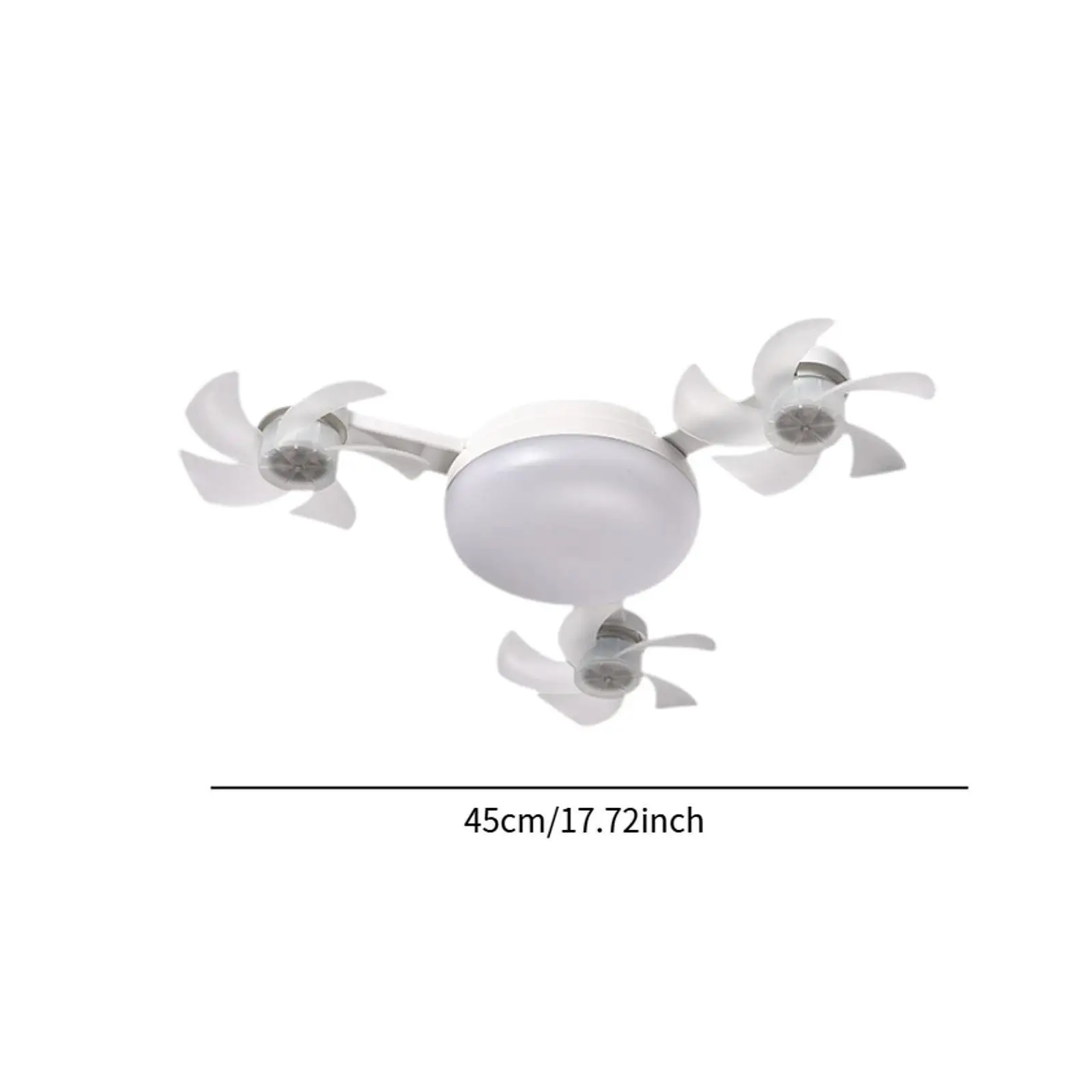 Ceiling Fan with Light Remote Control 3 Colors E27 Socket LED Light Lighting Fixture for Garage Home Indoor Kitchen Entryway