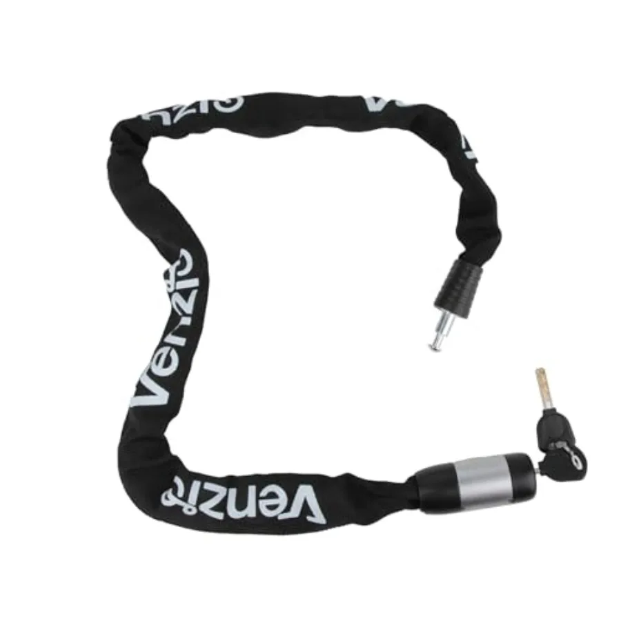 

Bike Chain Lock, 3Feet 900mm Heavy Duty Anti-Theft Bicycle Lock with 2 Keys, 6mm Thick Steel Chain, Waterproof Sleeve and Zinc