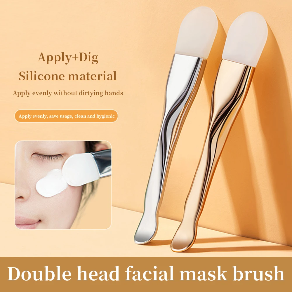 GECOMO Silicone Mask Brush Double-headed Smearing Face Cleansing Mud Mask Special Beauty Tool