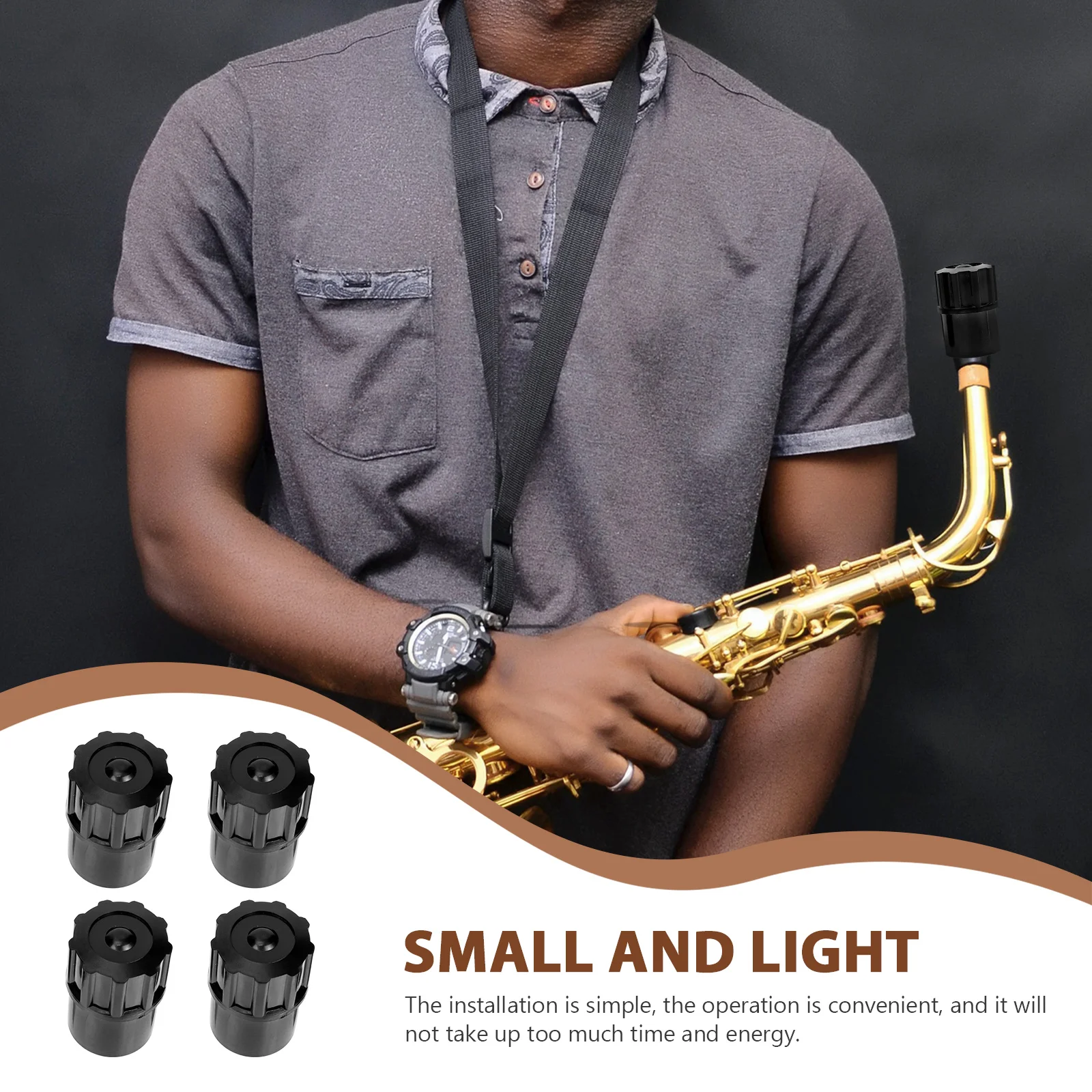 

4Pcs Essential Alto Saxophone Plug Convenient Protection Sax Stopper High Durability Accessories
