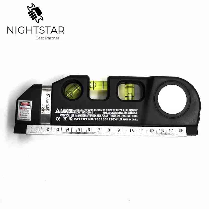 

2024 Laser Level Horizon Vertical Measure 8FT Aligner Standard and Metric Ruler Multipurpose Measure Level Laser Black