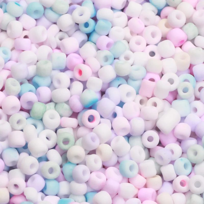 3-4mm 200/500pcs Mixed Color Czech Frosted Glass Rice Beads For Jewelry Necklaces Making Keychain Bracelets Customized Materials