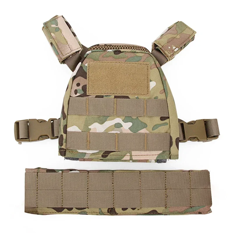 Imagem -02 - Tactical Airsoft Caça Molle Placa Transportadora Vest para Crianças Camuflagem Combate Gear Coletes Crianças Peito Rig