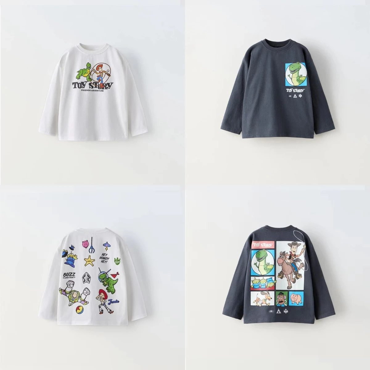 

Cartoon Long Sleeve Tshirt Casual Loose Round Neck Tops Child Boys Fashion Casual Costume Kids New Style Cute Thin Cotton Tops