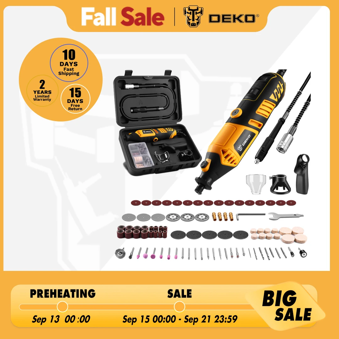 

DEKO 220v Rotary Tool Kit Power Hand Rotary Tools Mini for Wood/Metal, Electric Grinder Drill Machine