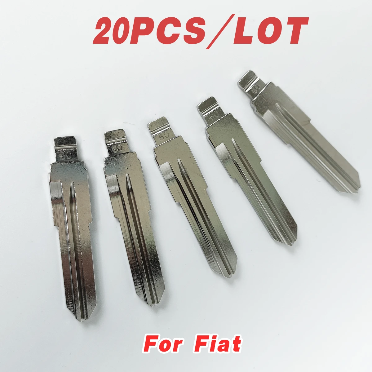 10 20pcs 60# GT15 Flip Car Key Blade For Fiat KD Metal VVDI JMD Fob Replacement Uncut Key Blade