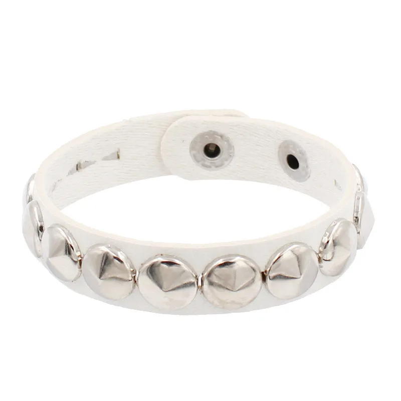 Fashion Punk Rivet Chain Bracelet Spike Leather Rock Style Metal Bracelet Wristbands Unisex Leather Bracelet image 6