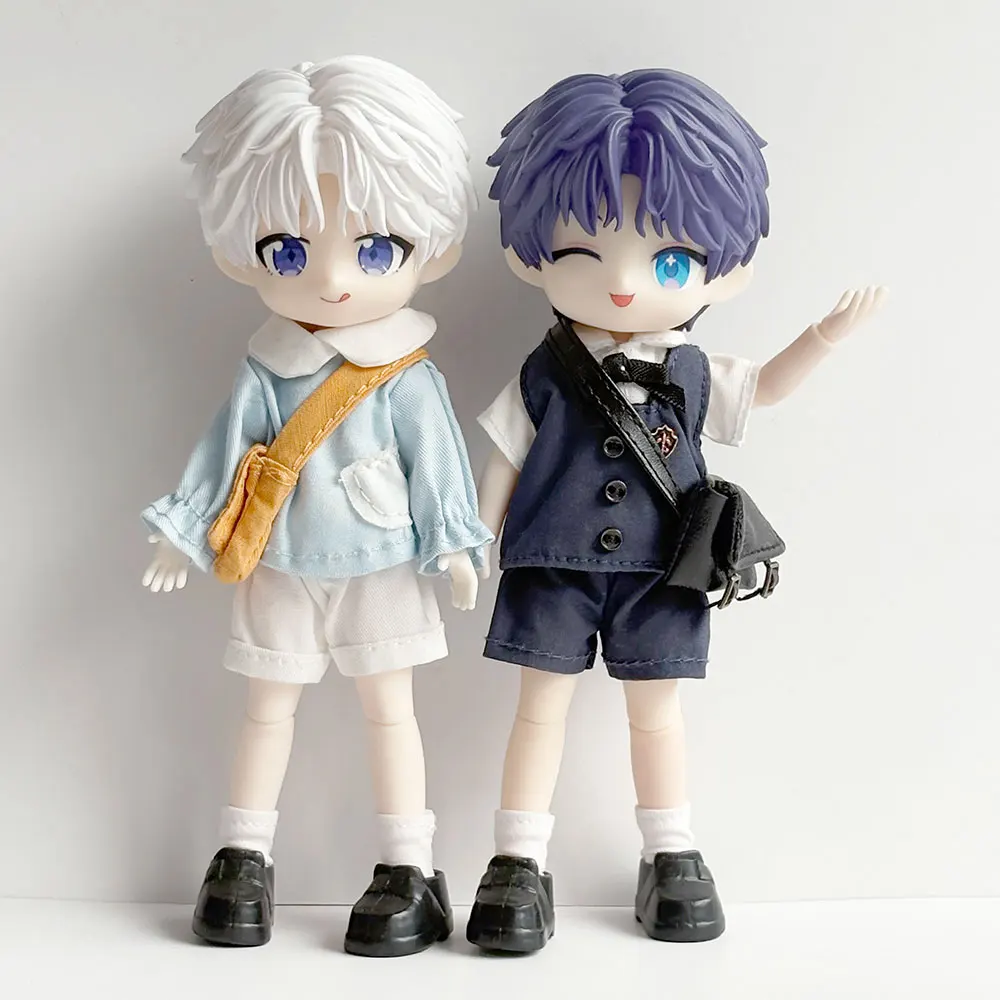 Anime Light And Night Charlie Action Figure 1/12 Ob11 Bjd Movable Joint Doll Full Set With Outfit Collect Desktop Decoration