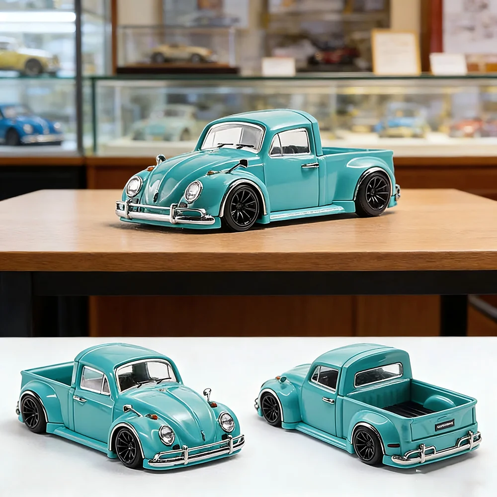 

Новая модель 1:64: Коллекционная модель пикапа из литого металла | Классический винтажный модифицированный металлический мини-автомобиль для коллекционирования и демонстрации