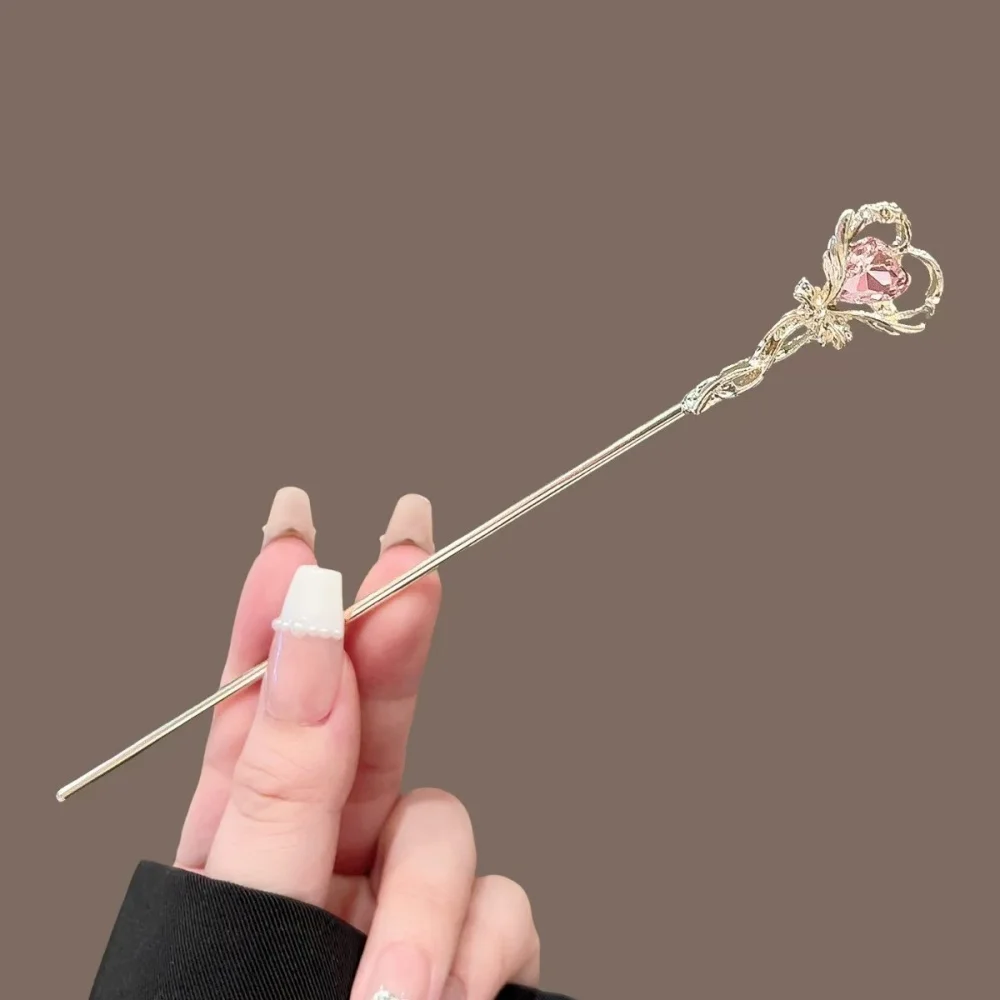 Metal Alloy Hair Accessories Romantic Star And Moon Hair Chopsticks Moonlight Stone Hairpin Skin-Friendly Girls Women'S Hairpins