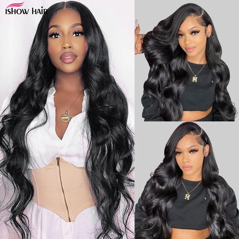 Ishow U Part Wig Human Hair Body Wave Human Hair Wigs For Women 250 Density 30 Inch Brazilian Remy Glueless Middle U Shape Wig