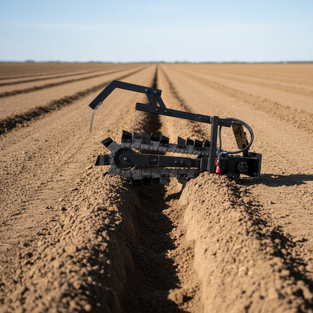High Speed Ditching Machine Factory Direct Sale Chain Trencher New Engine Trencher Chain Trencher for Pipeline Laying