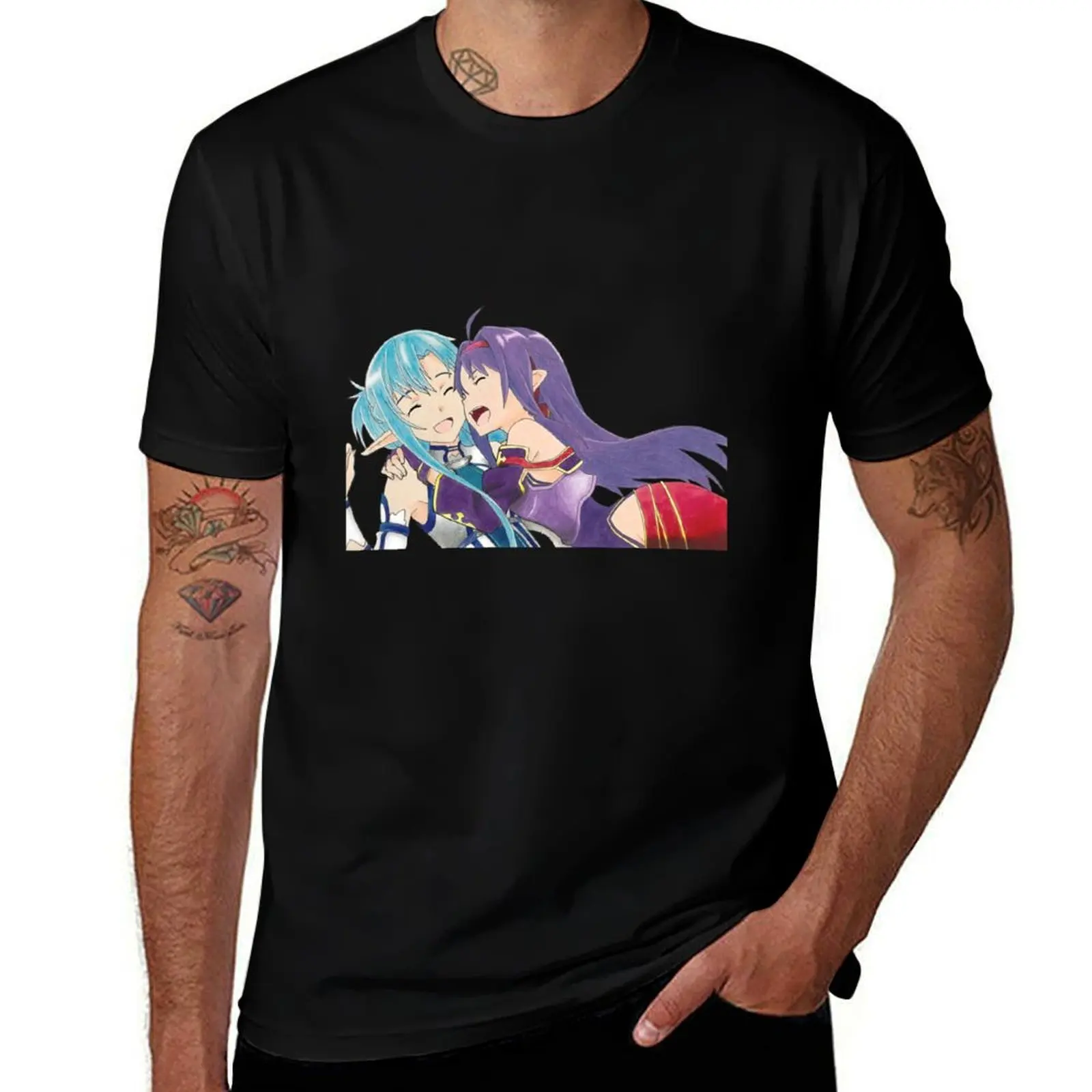 Asuna and Yuuki T-Shirt Casual Trendy Short Sleeve T-Shirt