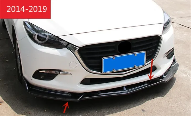 

For Mazda 3 AXELA 2014-2019 ABS Chrome Bumper front shovel Bumper front lip Spoiler Anti-scratch protection car accessories