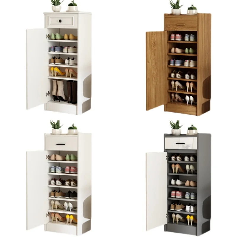 YY High Vertical Narrow Living Room Storage Small Apartment Aisle Home Shoe Cabinet