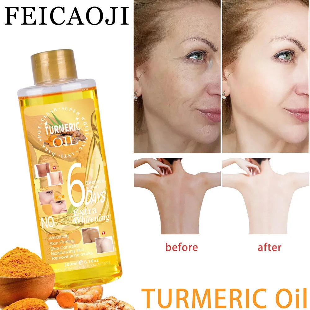 200ml Moroccan Turmeric Oil Essential Oil Facial Body Skin Care Massage  Argan Oil