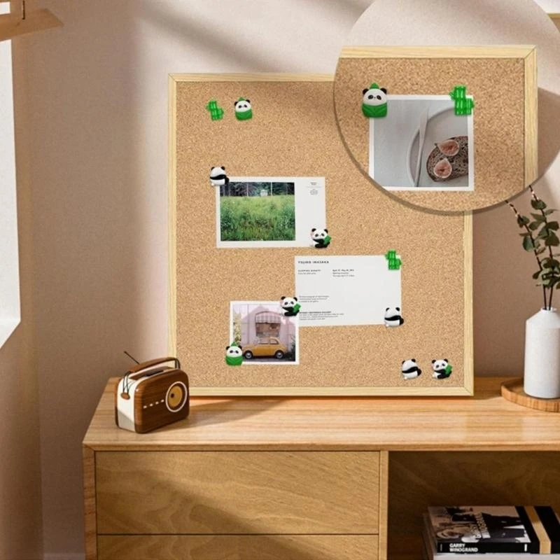 

62KA 20/30Pieces Panda Push Pins Decorative Thumbtacks Cork Notice Board Thumb Tacks with Case for Cork Board Bulletin Board