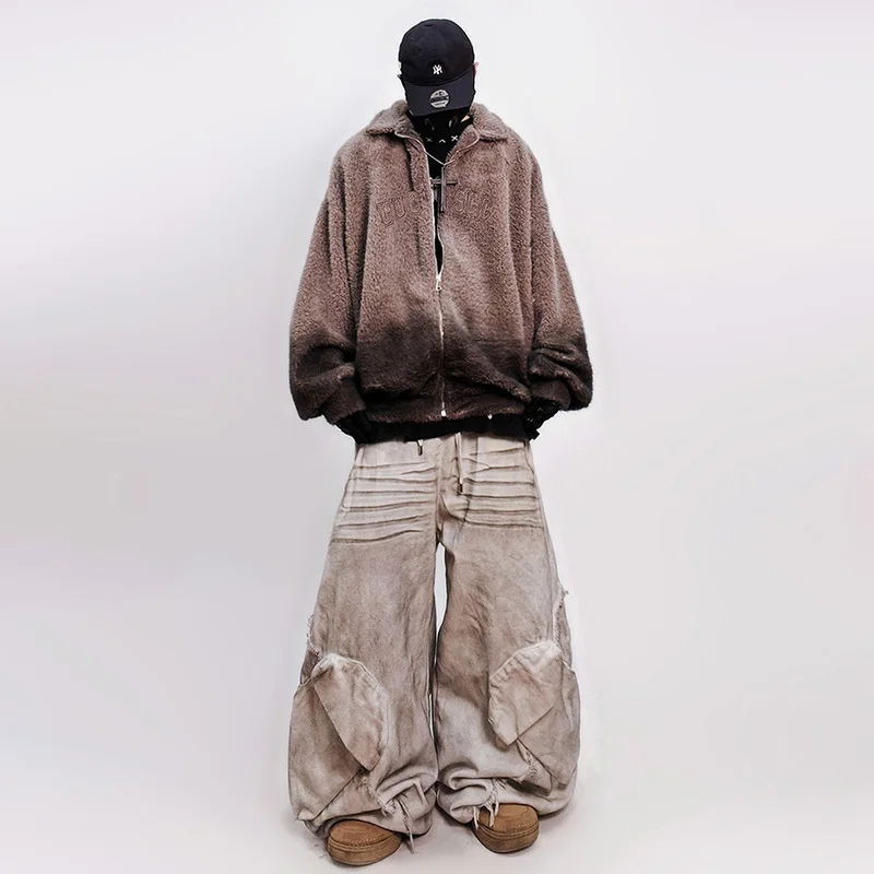 LUZHEN 2025 موضة الشتاء التدرج مطبوعة فضفاضة معطف غير رسمي الرجال العصرية وسيم الشارع عالية الجودة نحى سترة JY5393 #6