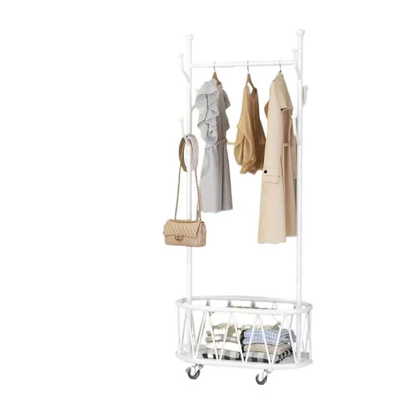 

Living Room Nordic Clothing Rack Modern Space Standing Bedroom Coat Rack Storage Holder Percheros Ropa Hallway Furniture