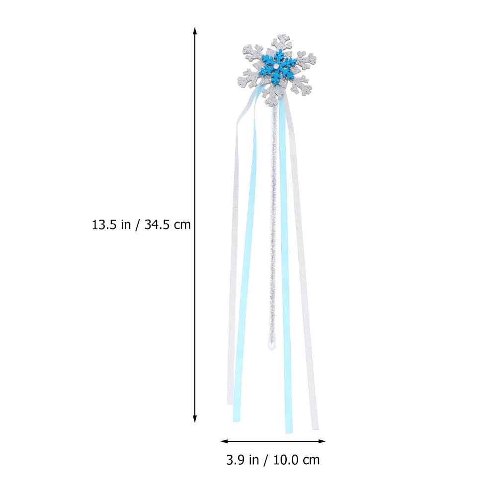 

3Pcs Props Multi Functional Fairy Wands for Girls Snowflake Design Wand Decor Perfect Party Favors Costume