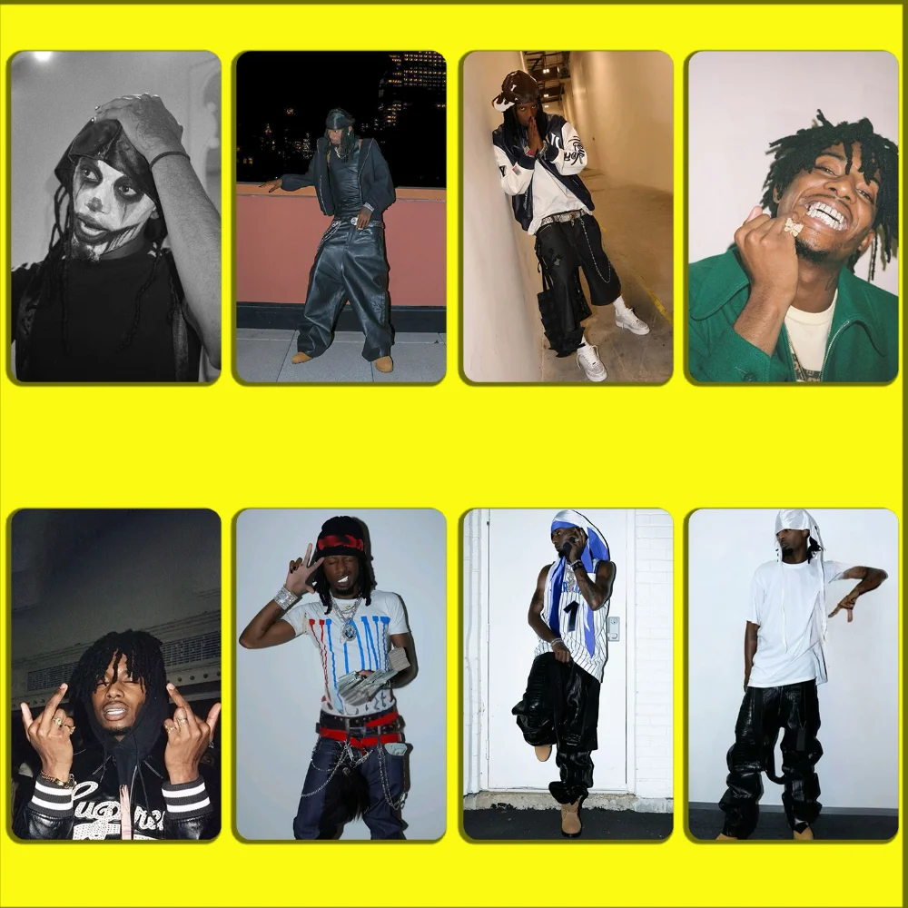 Rapper P-Playboi C-Carti Stickers For Debit Bank Credit Cards Metro Bus Pass Sticker Decoration Cover 4PCS Card Skin