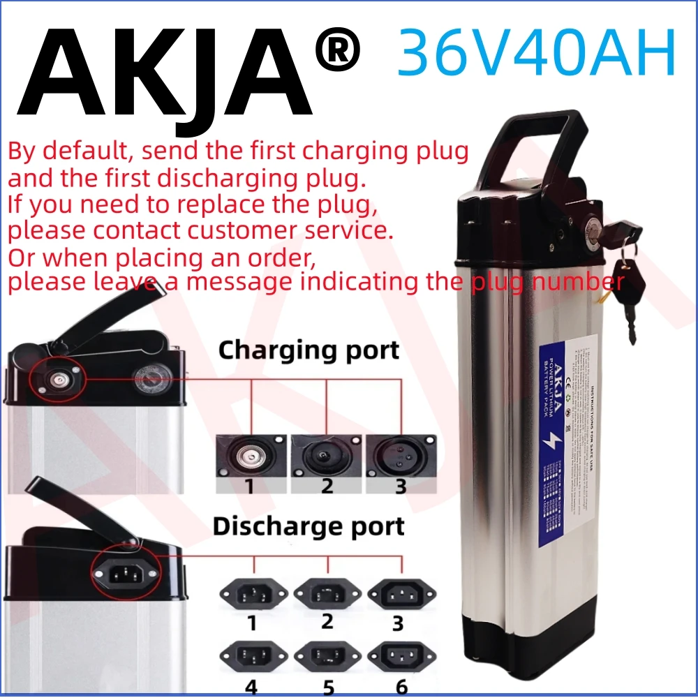 Imagem -04 - Air Transport Novidades Full Capacidade Power Lithium Battery Adequado para Silver Fish 802000w 42v Lithium Charger 18650 36v 10ah 50ah