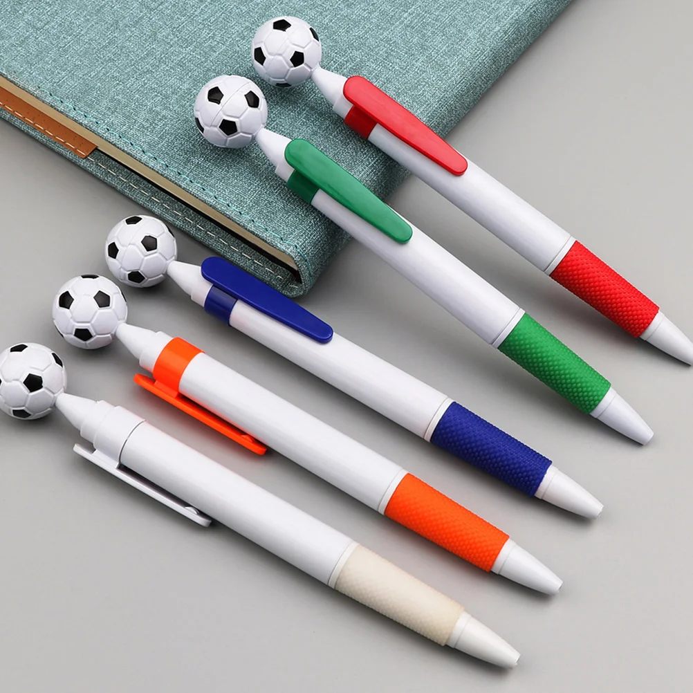 20pcs Football Ballpoint Pen 0.7mm Tip Mix Color ABS Soccer Design Nonslip School Office Stationery Creative