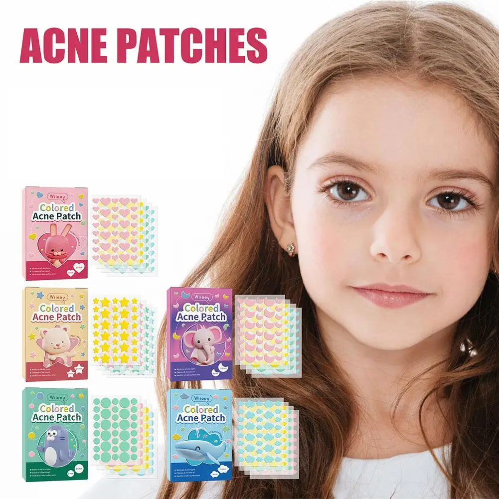 2024 New 144pcs/set Colored Acne Pimple Patch Invisible Professional Covering Acne Sticker For Adults And Kids Face Skin Care