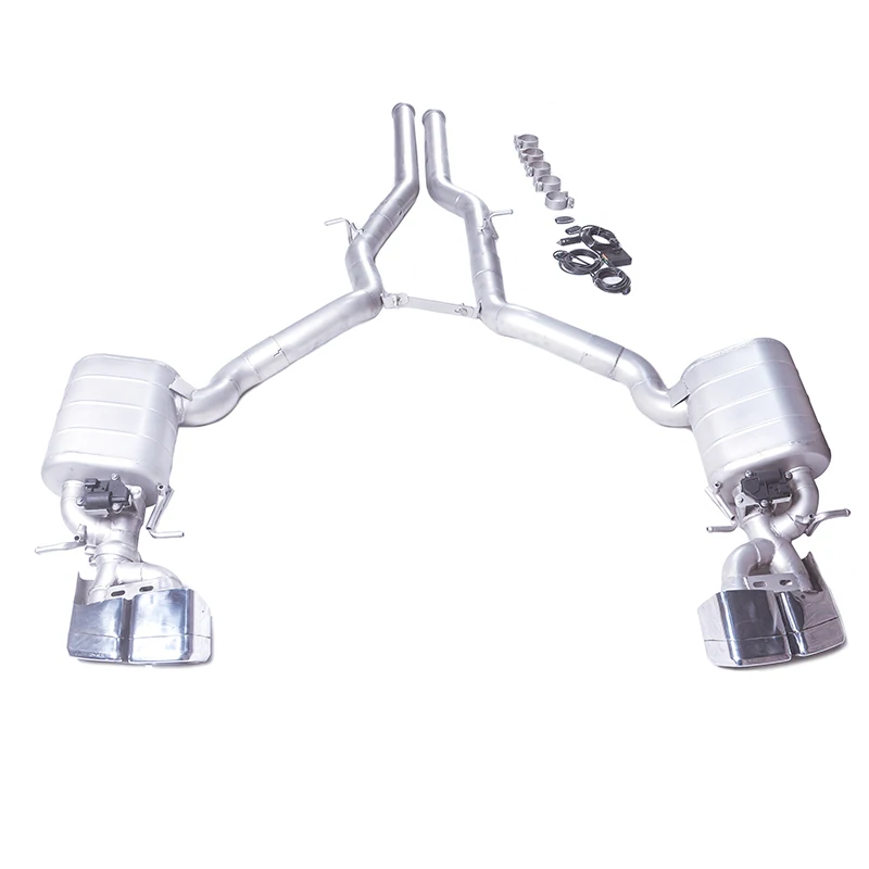 GFC Catback Silencieux d'échappement pour 2010-2017 AMG GLS63 C218 5.5T, système d'échappement de valve électrique de voiture en acier inoxydable 304