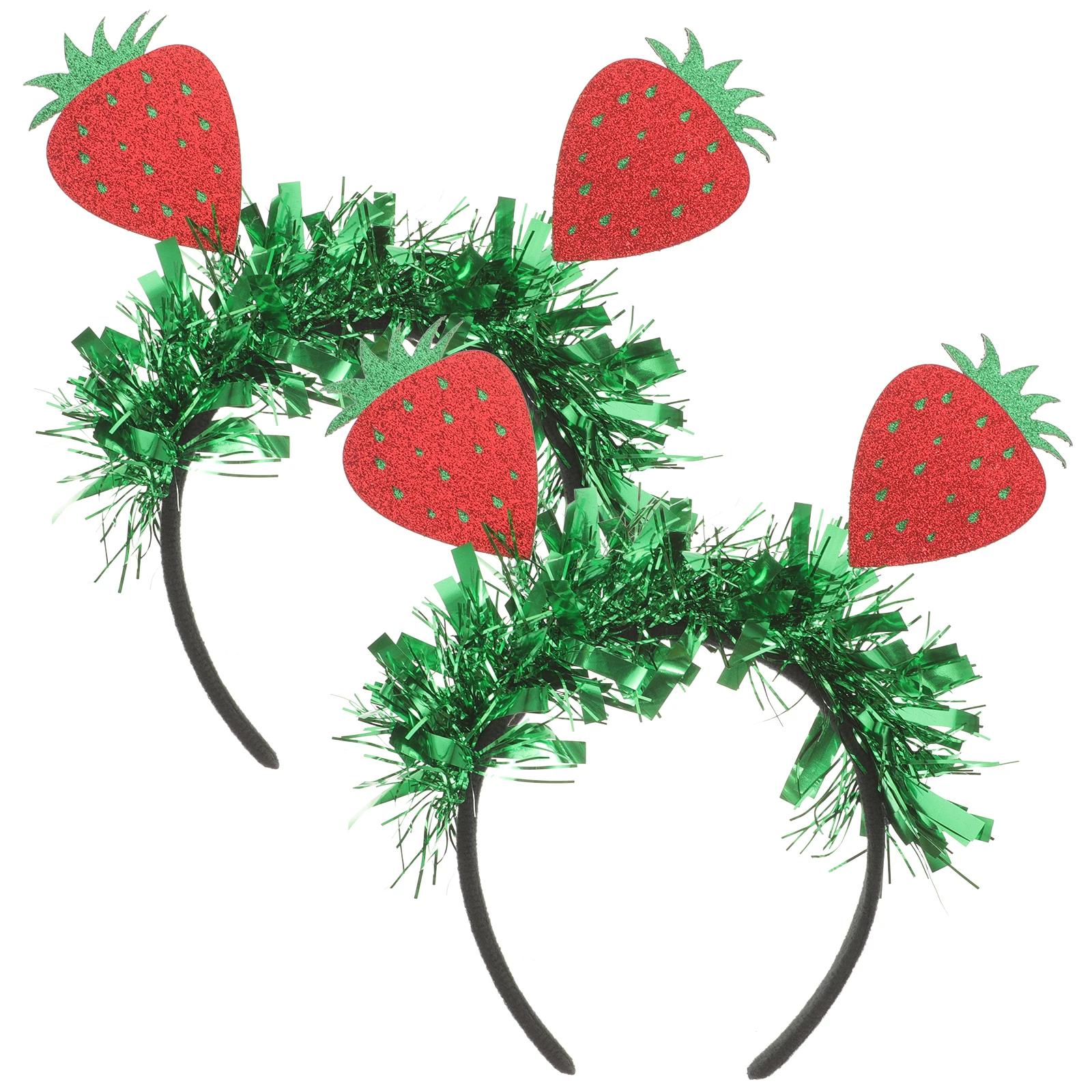

2pcs Strawberry Headband s Party Hair Bands Durable Lovely Hoop Accessories Decorative Headwear for Performance