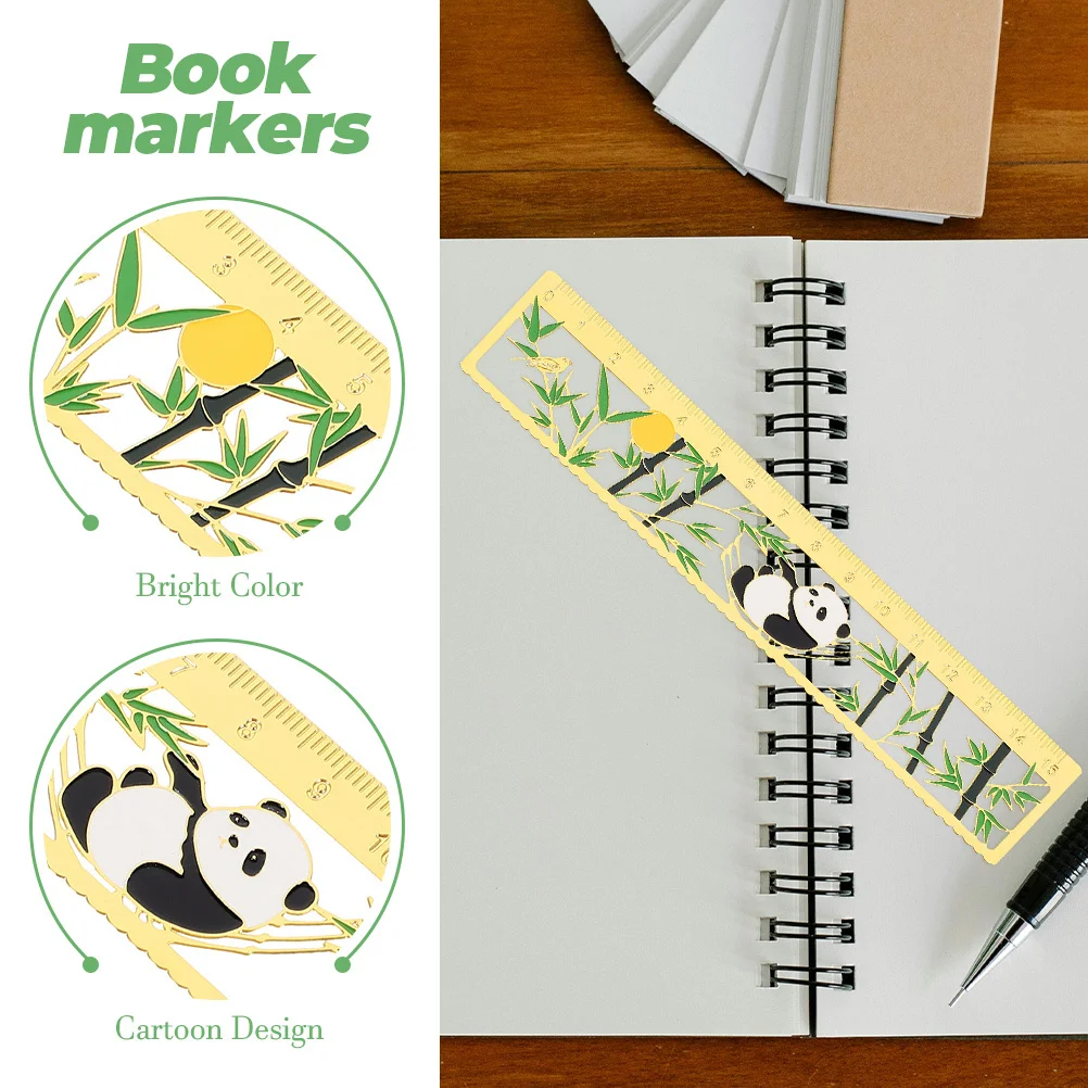 

2Pcs Metal Bookmark Ruler Decorative Vintage Scale Ruler Book Marker Reading Book Accessory Metal Bookmark Classroom Bookmarks