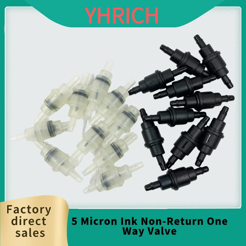 

4PCS One Way Valve for Allwin Flora Xuli Eco Solvent Uv Flatbed Printer Plastic Ink Tube Connector Non-return Hose Pipe Valves