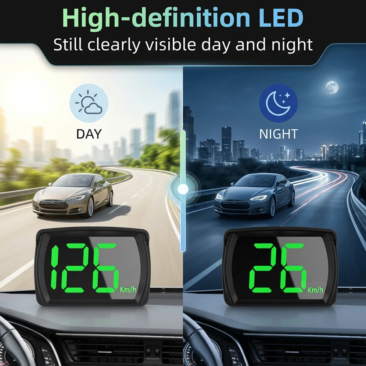 Universal Car HUD Head Up Display GPS Hud Digital Speedometer Big Font Speed Meter KMH for All Truck USB Plug and Play Auto Part view 5