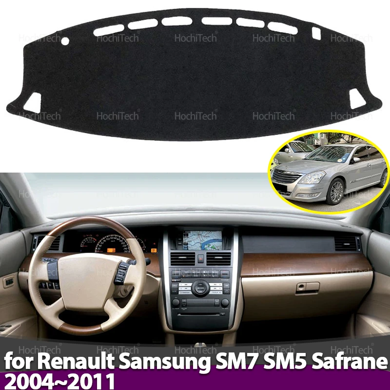 Cubierta del salpicadero del coche evitar la almohadilla de luz alfombras Anti-UV cubierta del tablero para Renault Samsung SM7 SM5 EX2 EX1 Safrane 2004 ~ 2011