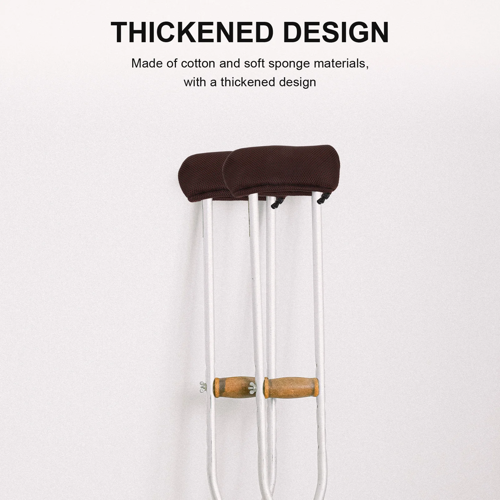 

1 Pair Thickened Crutch Cover Cotton Sponge Material Comfortable Reusable Underarm Pad For Daily Use Crutch Accessory Portable