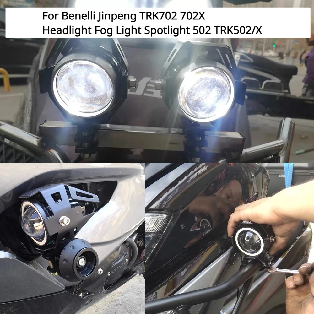 

TRK702 702X Headlight Driving Spot Head Lamp Fog Light Spotlights FOR Benelli Jinpeng 502 TRK502/X Leoncino 500 BJ 500 LeonineX