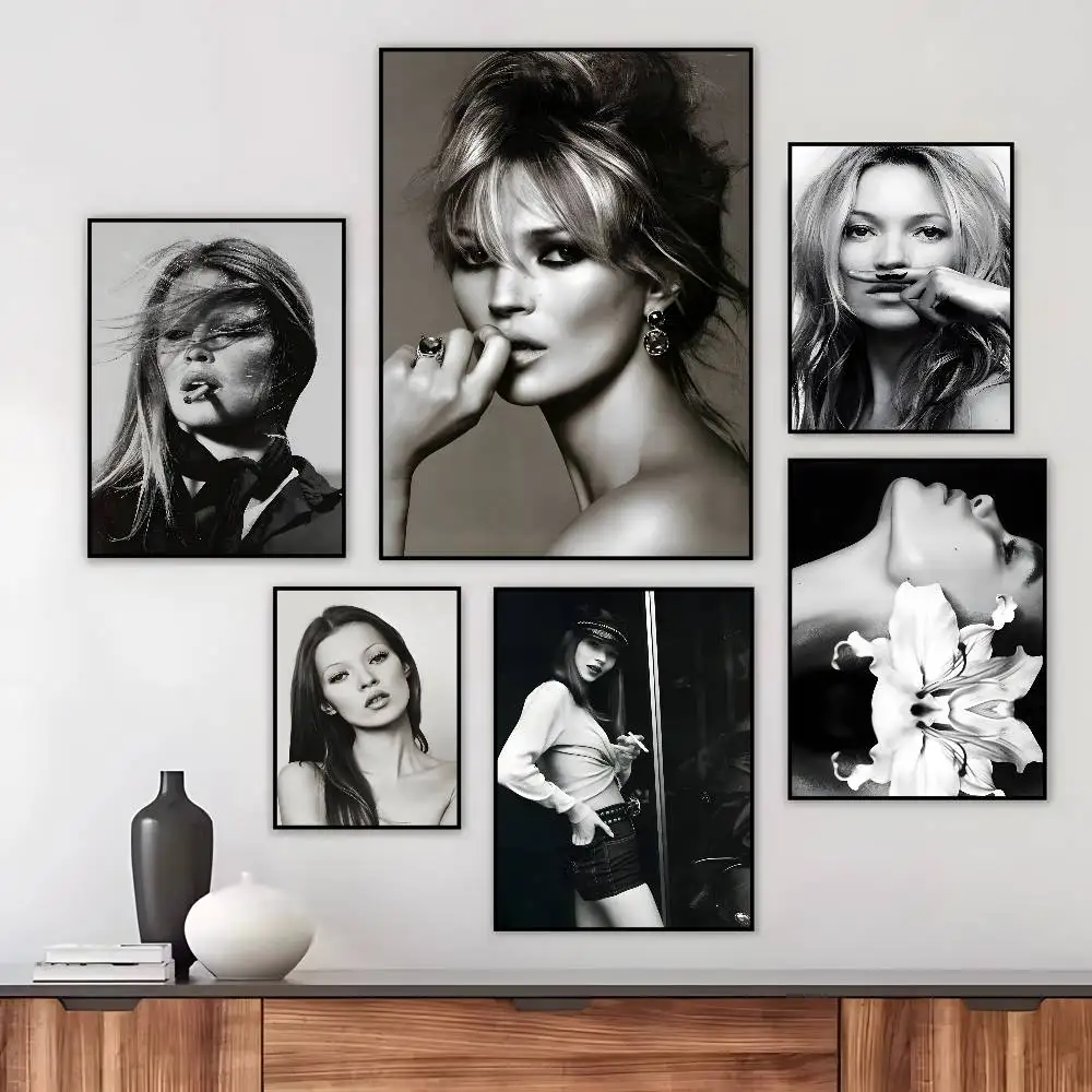 Fashion Modern K-Kate Moss Poster Art HD Canvas Advanced Aesthetic Printing Paper Wall Art for Living Room Home Decor