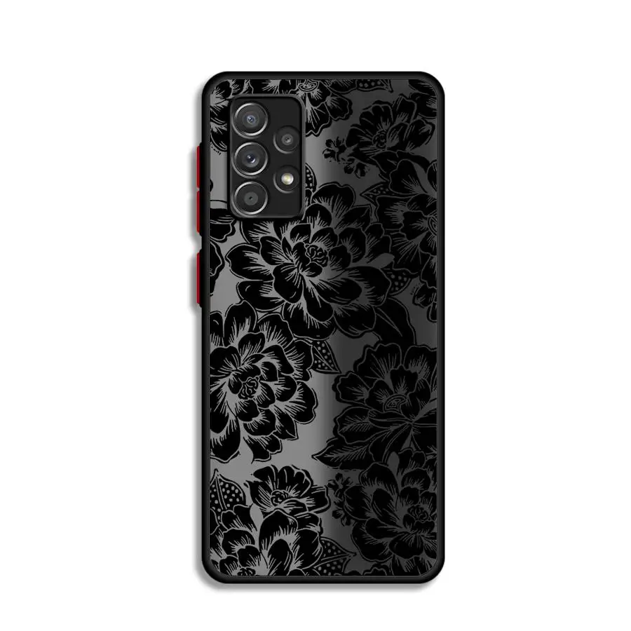 Funda de teléfono Line Flower Art para Samsung Galaxy A24 A72 A22 A14 A73 A23 A13 A32 A53 A54 A34 A52 5G A33 funda de lujo