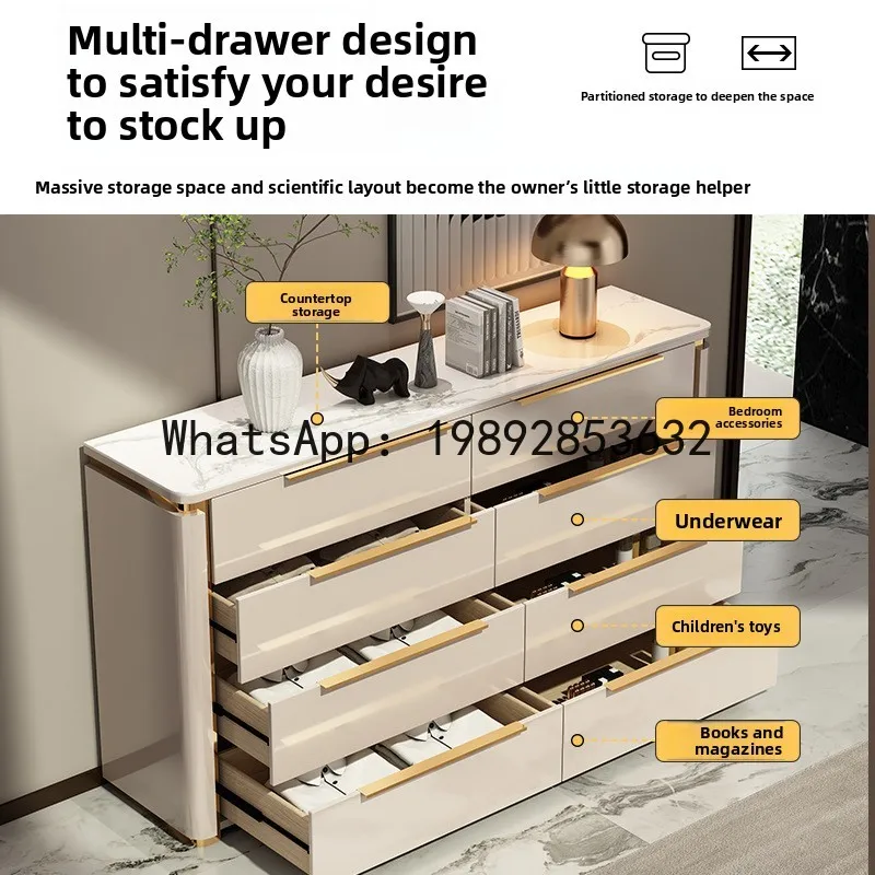 CZ Living Room Wall-Mounted Bedroom Home Storage Cabinet Drawer Organizer Six-Eight Drawer Storage TV Cabinet