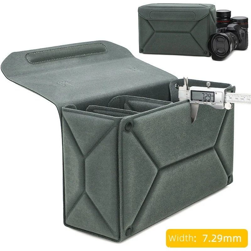 Foldable & Detachable Camera Insert Bag Modular Customizable DSLR Camera Case Shockproof Padded Camera Liner for Cameras/Lens
