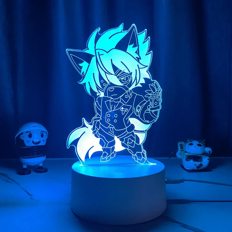 

Anime Zenless Zone Zero Von Lycaon Ellen Joe Cosplay Acrylic Multicolored Night Light Cartoon Game Model Exposing Lamp Xmas Gift