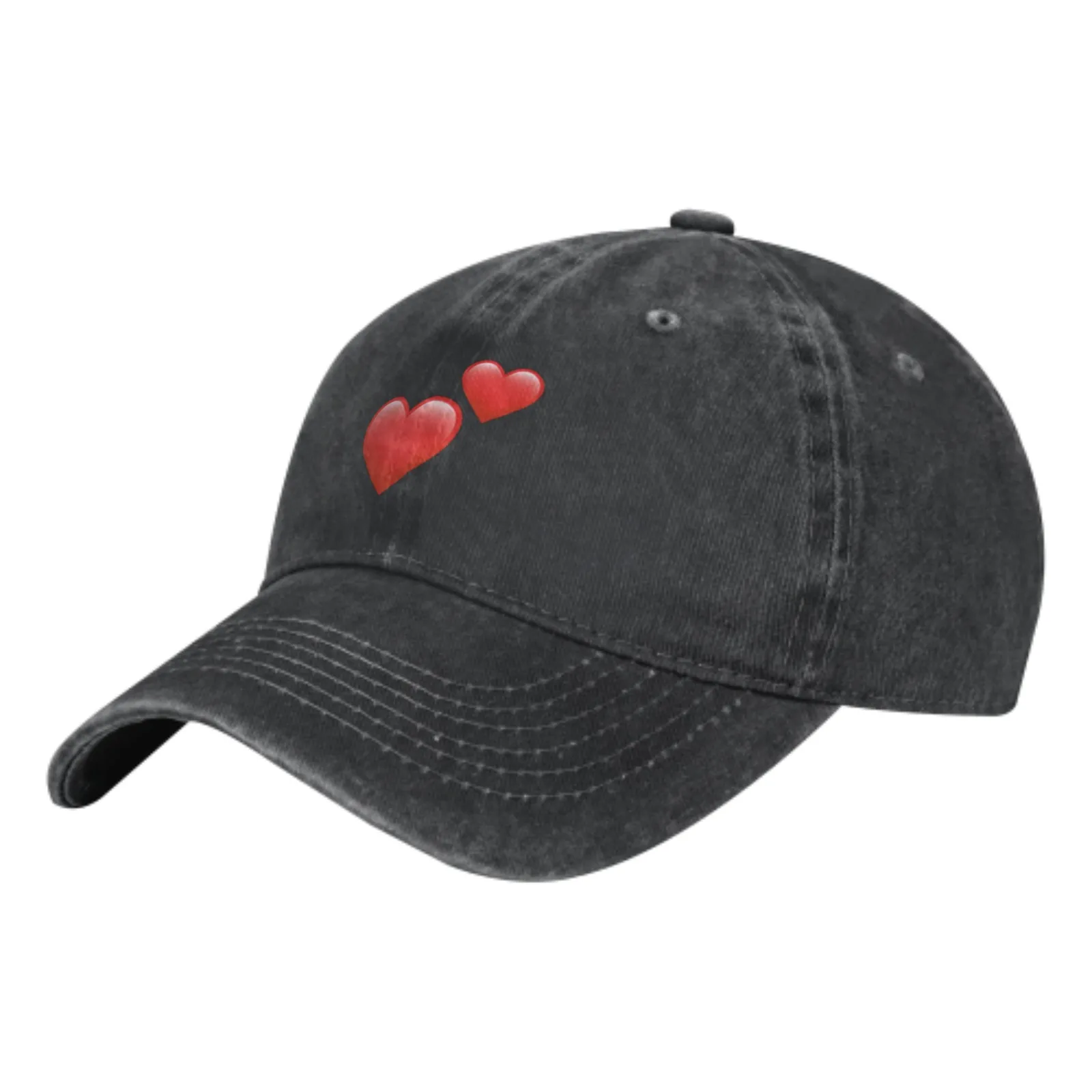 

Red Heart Casquette Hat Dad Trucker Flat Bill Baseball Cap for Men Women Vintage Adjustable